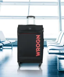 WROGN Large Check-in Suitcase (75 cm) 4 Wheels - Aspire - Black