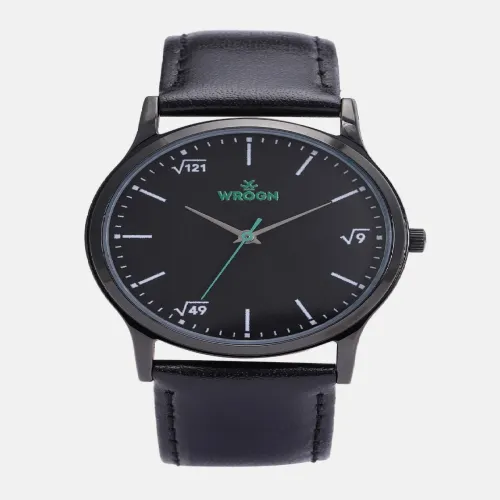 Image of WROGN Men Black Analogue Watch WRG00043C