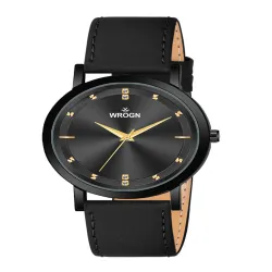 WROGN Men Leather Straps Analogue Watch HOBWRG0445
