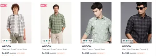 Image of Wrogn Men's Shirts Upto 61% Discount 