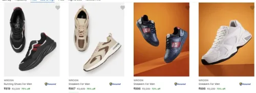 Image of Wrogn Men's Shoes Up to 75% Discount