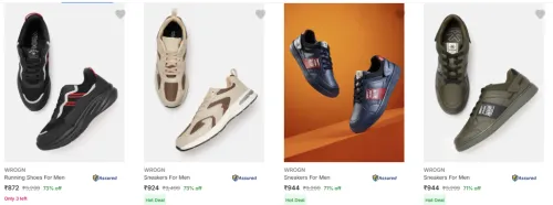 Image of Wrogn Men’s Casual Shoes Upto 73% Discount