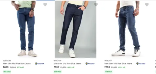 Image of WROGN Men's jeans @ Starting ₹699