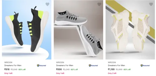 Image of Wrogn Men’s Shoes upto 60% Discount