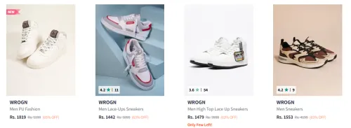Image of Wrogn Men's Shoes upto 65% Discount