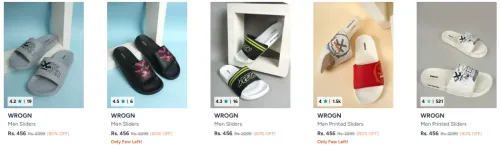 Image of WROGN Men's Sliders at Minimum 80% Discount