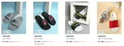 Wrogn Mens sliders upto 81% discount 