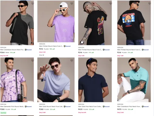 Image of Wrogn mens tshirt upto 79% discount 