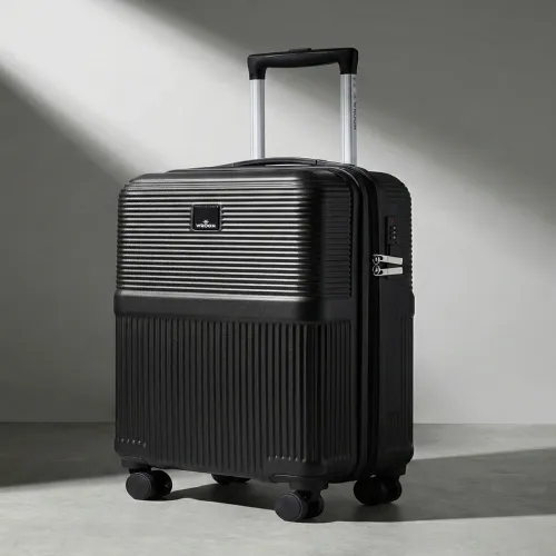 Image of WROGN Qubo Textured Cabin Hard Suitcase Trolley Bag- 37L