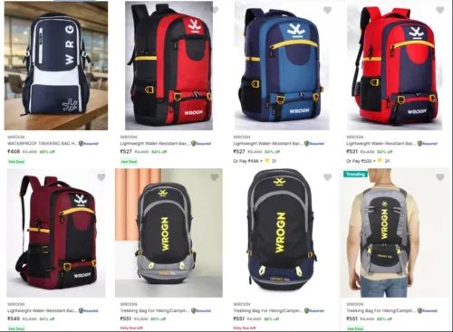 Image of Wrogn Rucksacks From ₹408