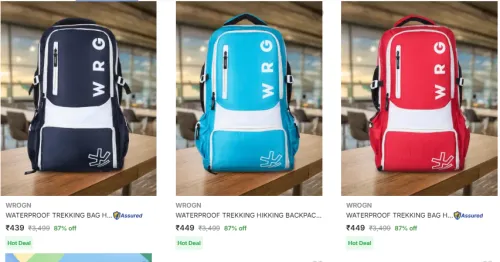 Image of UP TO 87% OFF | Wrogn Rucksacks @ Starting ₹439