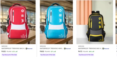 Image of Wrogn Rucksacks Starting at ₹435