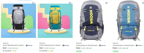 Image of Wrogn Rucksacks Upto 80% Discount