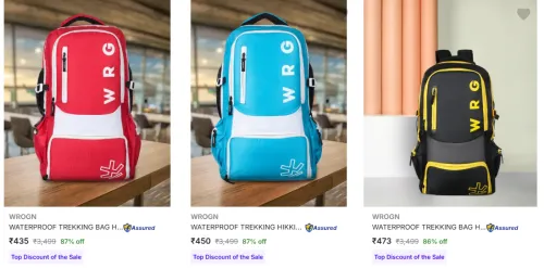 Image of Wrogn Rucksacks upto 87% Discount | Starting at ₹435