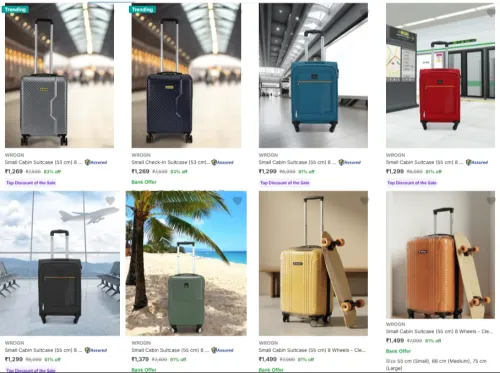 Image of WROGN Small Luggage Upto 83% Discount