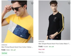 WROGN Tshirt For Men Minimum 70% Discount