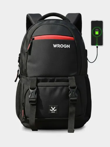 Image of WROGN Unisex Backpack with USB Charging Port 23L