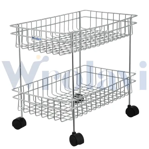 Image of WROLAVI Zinbel Kitchen Trolley (2 Shelf )