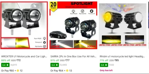 Image of WROXTER Vehicles Light Led Upto 91% Discount