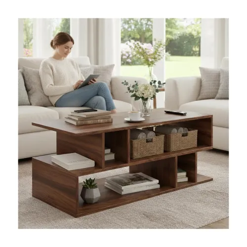 Image of Wudyhub Engineered Wood Coffee Table/Centre Table/Tea Table for Living Room