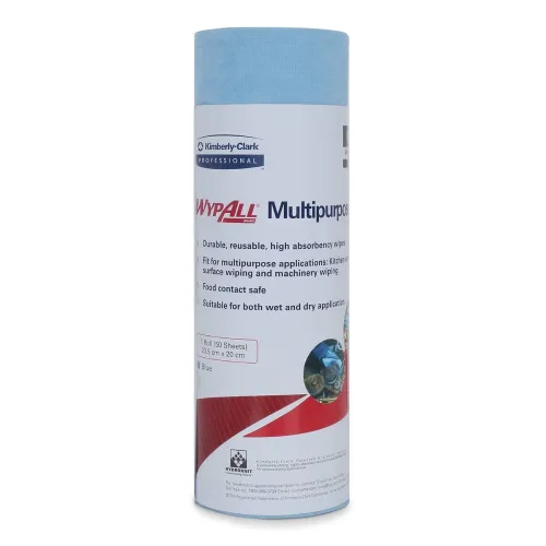 Image of Wypall X70 Reusable Kitchen Towel Roll 60019 - 1 Roll x 50 Multipurpose Wipes