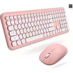 X9 Wireless Keyboard Mouse Combo Pink 2.4GHz 110-Key