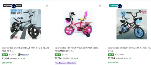 Image of xaipro rides Kids Cycles at minimum 56% Discount