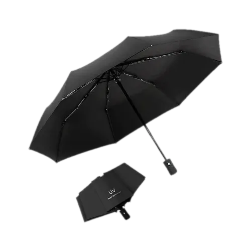 Image of XBEY 1PC - 3 Fold 8 Ribs Umbrella (Black)
