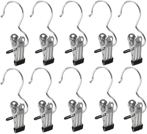 Image of XBEY Socks Towel Clips Hook Clothespin Bulk Hanger Clips 