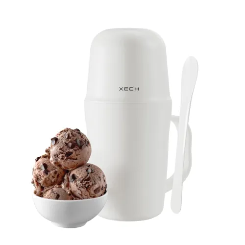 Image of XECH Ice Cream Maker Machine for Home | Cordless Rechargeable Softy Ice Cream Machine for Kids & Family 