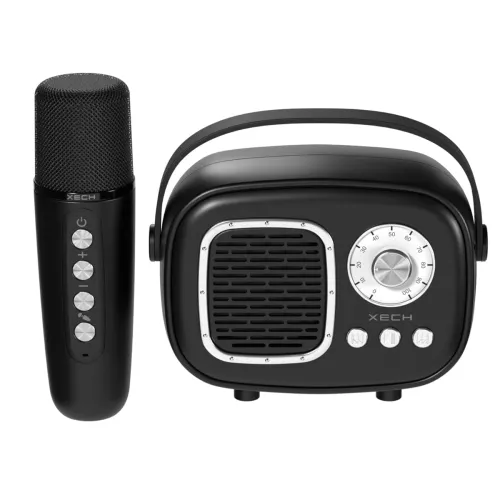 Image of XECH RetroJam Karaoke Speaker with Wireless Mic
