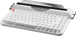 xech Typewriter Wireless Keyboard Retro Vintage Design with Round Keycaps 2.4G Wireless, Bluetooth Tenkeyless Multi-devi