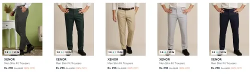 Image of Xenor Men's Trousers at minimum 82% Discount