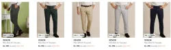 Xenor Mens Trousers at minimum 82% Discount