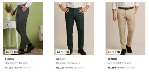 Image of Xenor Trousers Upto 90% Off