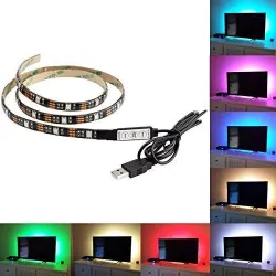 XERGY USB 5V 5050 RGB Led Flexible Strip Light with Mini Controller for Tv