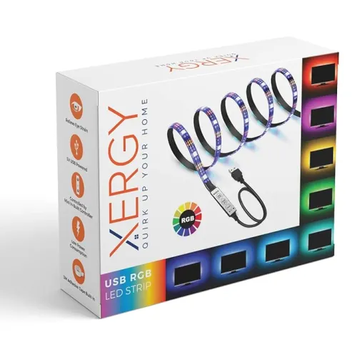 Image of XERGY USB RGB LED Strip Light 1M