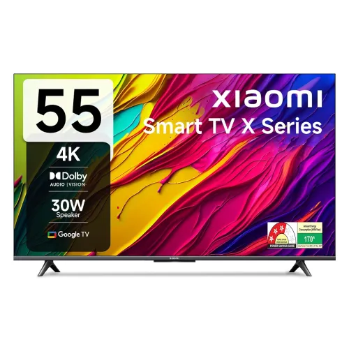 Image of Xiaomi 138 cm (55 inches) X Series 4K LED Smart Google TV L55MA-AIN (Black)
