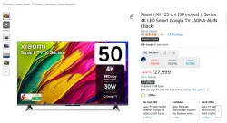 Xiaomi 50inch X Series 4K Smart LED Google TV (L50MA-AUIN)