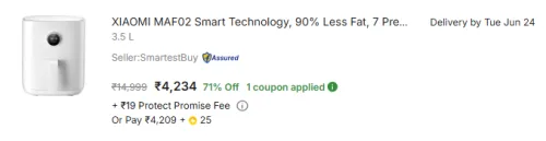 Image of XIAOMI MAF02 Smart Technology Air Fryer 