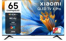 XIAOMI X Pro CineMagiQLED 165 cm (65 inch) QLED Ultra HD (4K) Smart Google TV with Dolby Vision | HDR 10+ | 32 GB Storage | 34W Dolby Audio | Xiaomi Sound | Film-maker Mode | 120 Hz Game Boo...