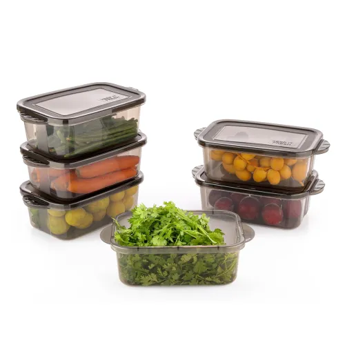 Image of Xiran Fridge Storage Containers Storage Box (Pack of 6, 1100Ml)