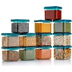 Xiran Kitchen Storage Box, Container for Kitchen, Storage Box for Kitchen, Storage Jars, Storage Containers for Pulses, Cereals, Dry Fruits, Kitchen Accessories Items for Home (500Ml Green S...