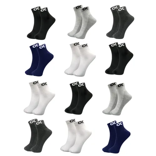 Image of XJARVIS® Ankle Length Cotton Socks (Pack of 12)