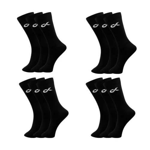 Image of XJARVIS Texas Men's Solid Calf Crew Combed Full Length Cotton Formal Socks, Odour Free & Breathable, Free Size - Ideal f