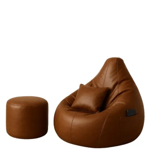 Image of XL Bean Bag Chair Cover with Footrest