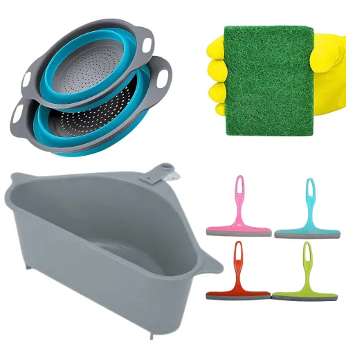 Image of XL Kitchen Sink & Veg Strainer with Wiper – 30cm
