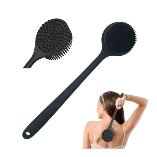 Image of Xmart India Silicone back scrubber for bathing with Long Handle for Shower