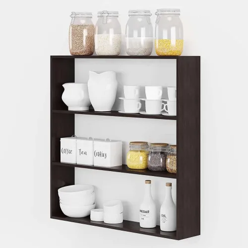 Image of Xtenshion Crafts 4-Shelf Wooden Wall Mounted Storage Shelf