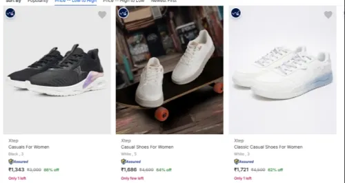 Image of Xtep Women's Casual Shoes at minimum 60% Discount